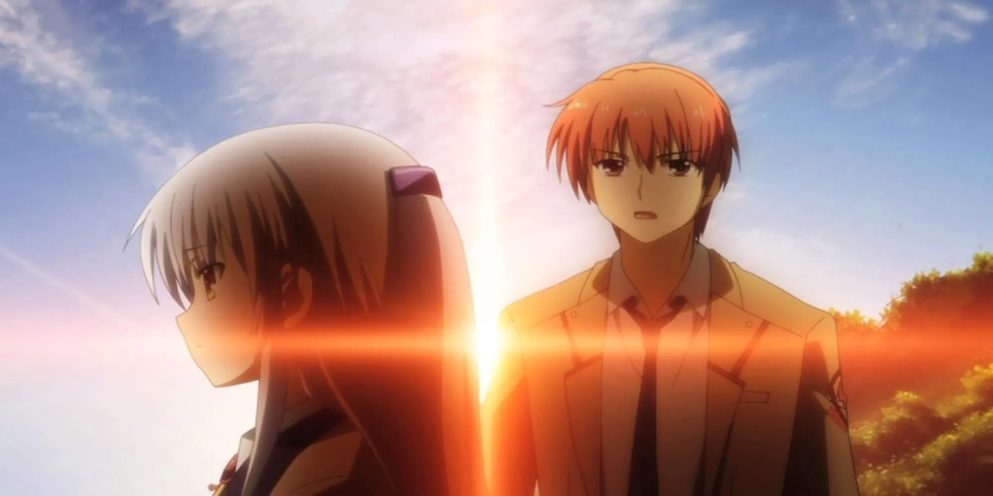 Yuzuru Otonashi thú nhận tình cảm với Kanade Tachibana trong cảnh cuối của Angel Beats