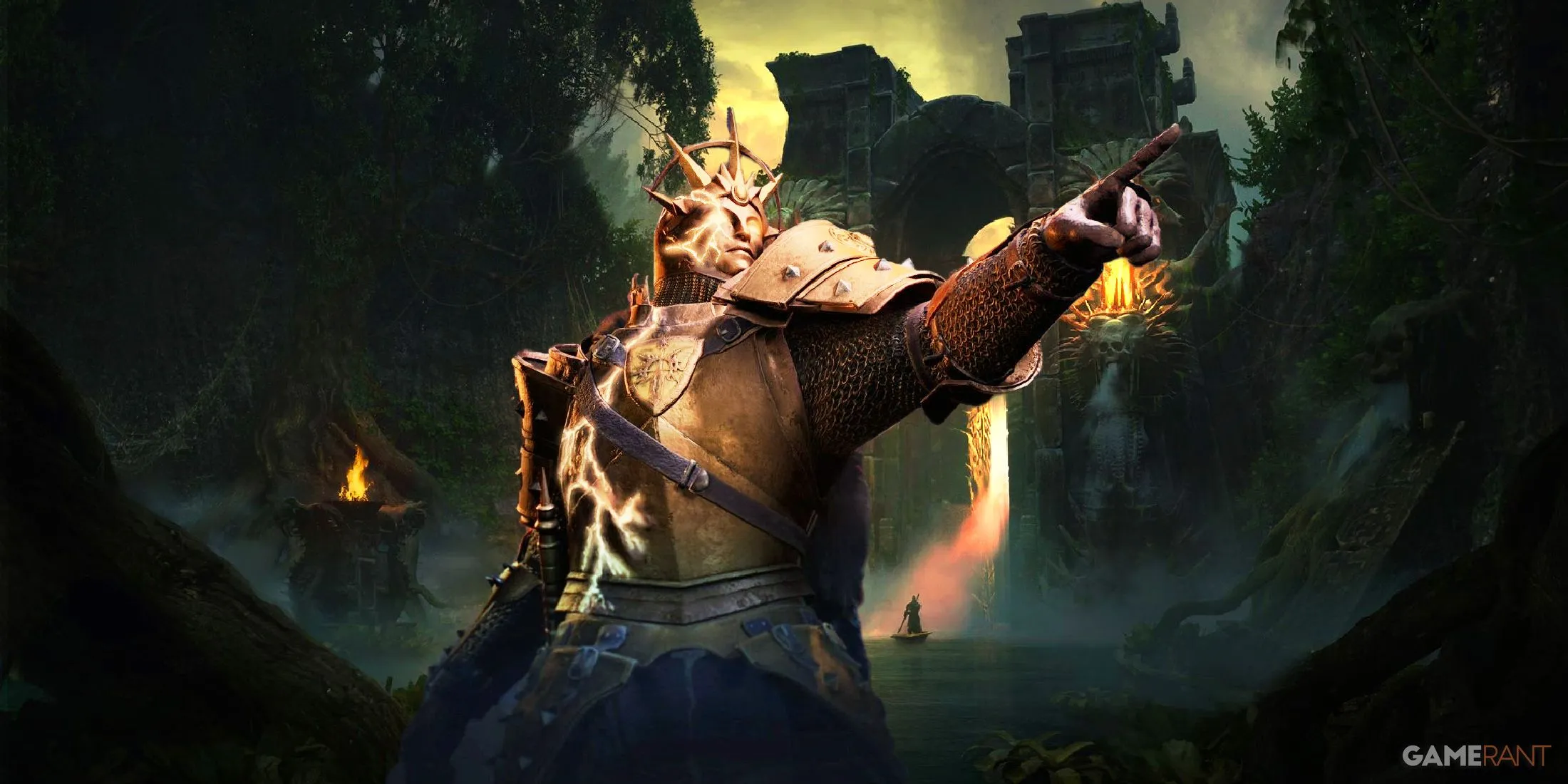Mặt nạ Tử thần Nirmitruq trong Diablo 4 Season 9, trang bị Mythic Heir of Perdition ám chỉ kẻ thù thiên thần