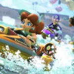Nhân vật Daisy trên đường đua Mario Kart World, minh họa cho tiềm năng mở rộng đội hình nhân vật qua DLC.