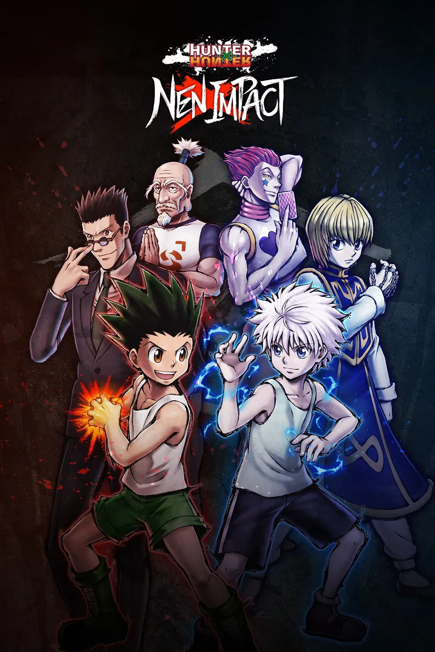 Ảnh bìa Hunter x Hunter: Nen x Impact, tổng hợp các nhân vật chủ chốt của series.