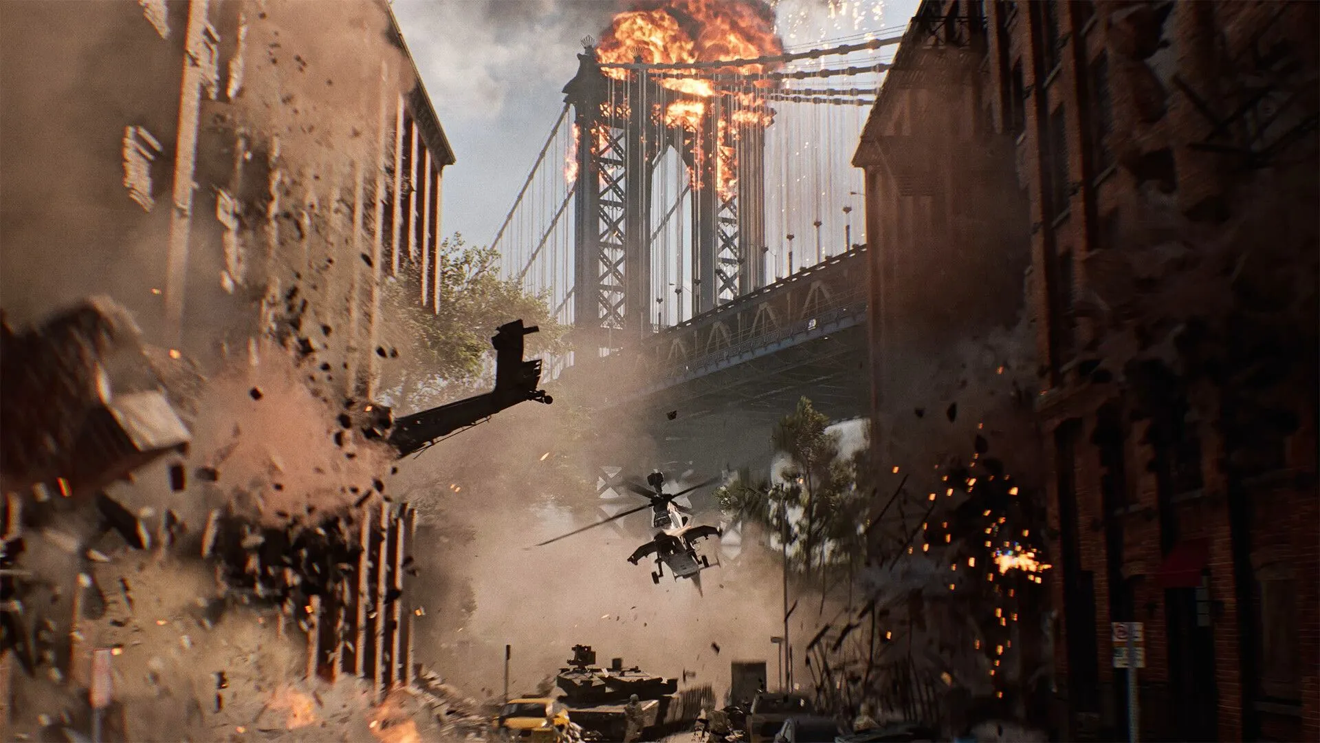 Ảnh quảng bá Battlefield 6 tập trung vào môi trường phá hủy và tác động thực tế