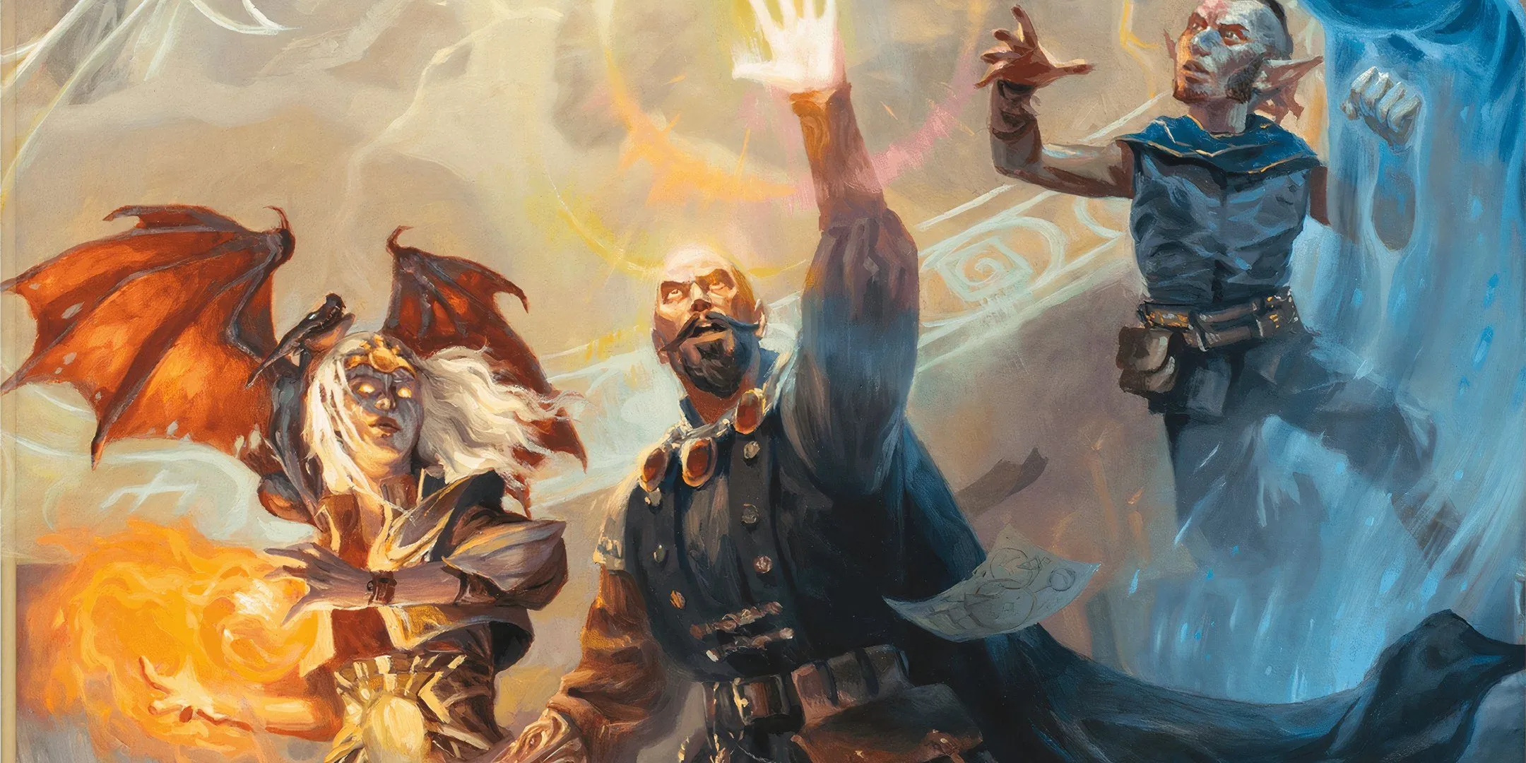 Ba pháp sư từ bối cảnh Greyhawk trong Dungeons & Dragons chuẩn bị đối đầu.