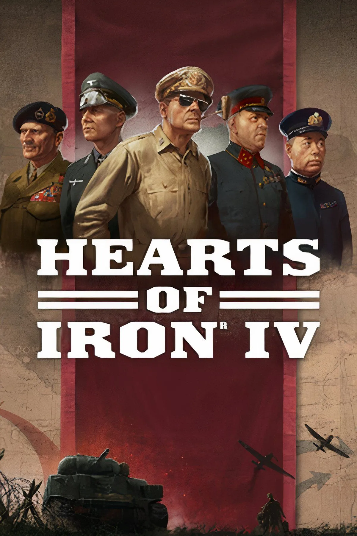 Bản đồ chiến tranh thế giới trong Hearts of Iron 4 hiển thị các mặt trận và đường cung ứng