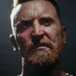 Chiến binh Battlefield 6 với khuôn mặt cháy sém cầm dao, biểu tượng cho sự khốc liệt của chiến trường và định giá game AAA
