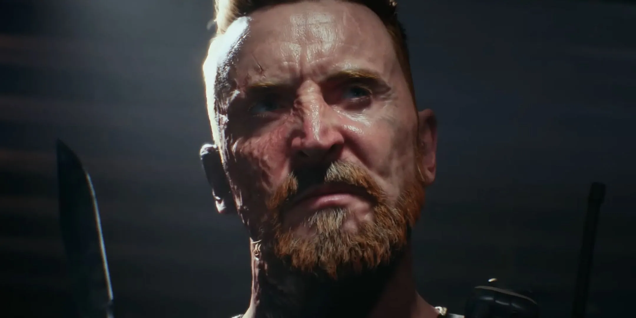 Chiến binh Battlefield 6 với khuôn mặt cháy sém cầm dao, biểu tượng cho sự khốc liệt của chiến trường và định giá game AAA
