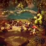 Đội hình nhân vật đa dạng trong Octopath Traveler 2, minh họa phong cách đồ họa HD-2D đặc trưng của Square Enix