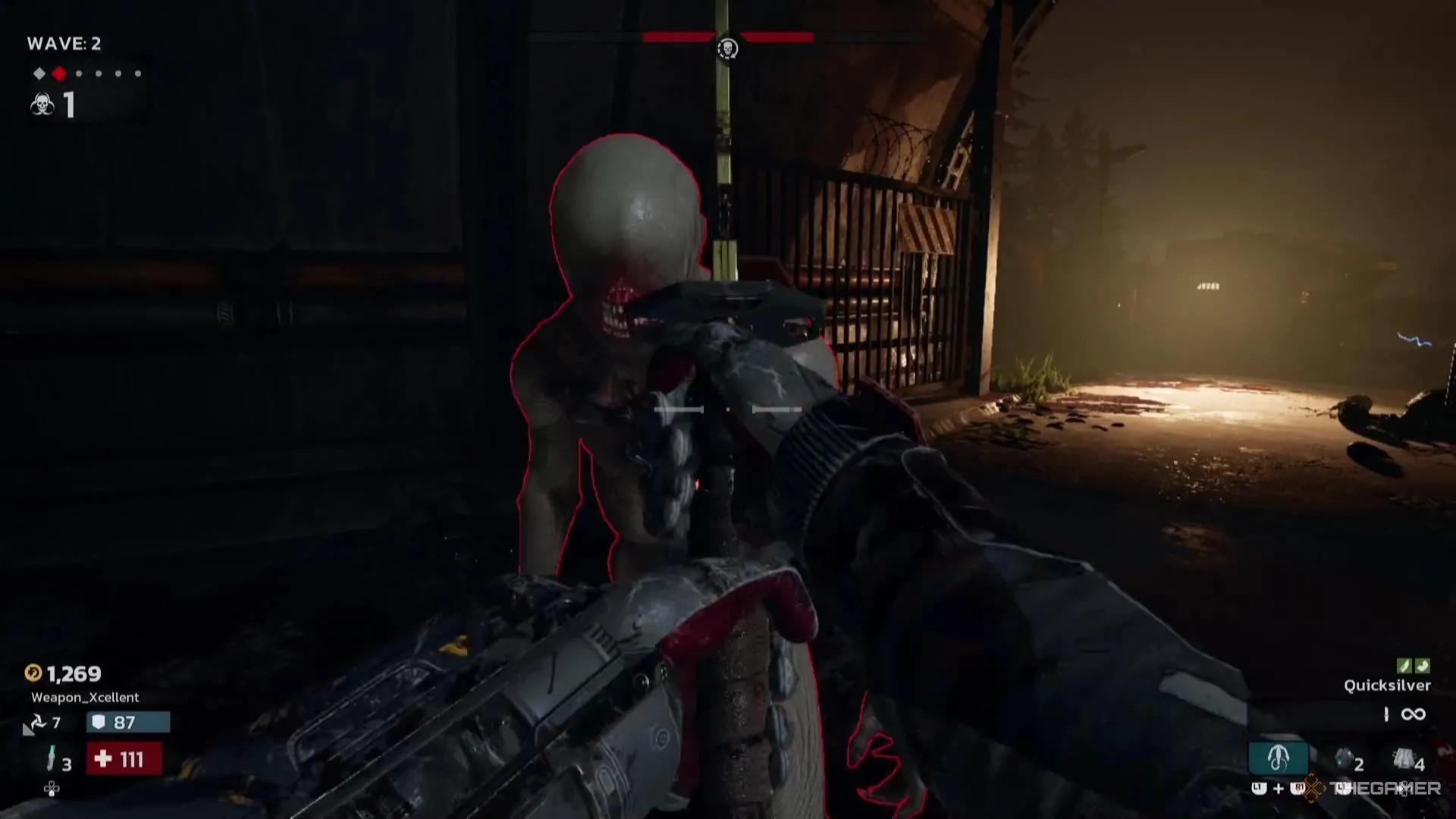 game thủ đang sử dụng vũ khí cận chiến để gây sát thương cắt lên Zed trong Killing Floor 3