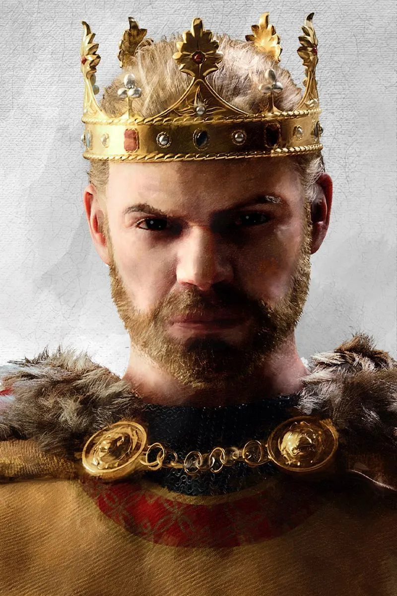 Giao diện quản lý triều đại trong Crusader Kings 3 với biểu tượng nhân vật và gia phả
