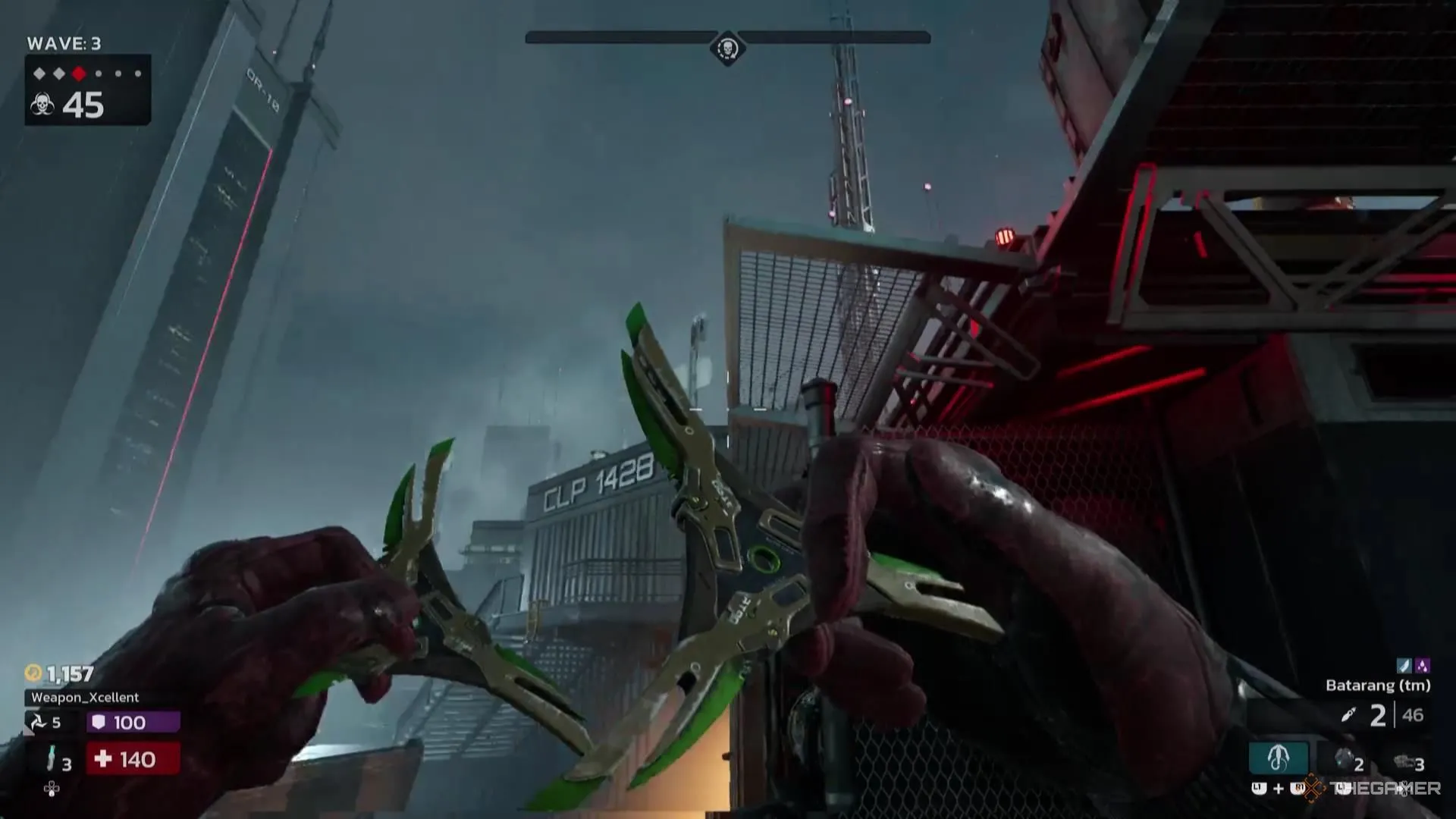 Hai phi tiêu Shuriken với lưỡi dao màu xanh lá cây trong Killing Floor 3, biểu tượng cho các vũ khí chuyên biệt.