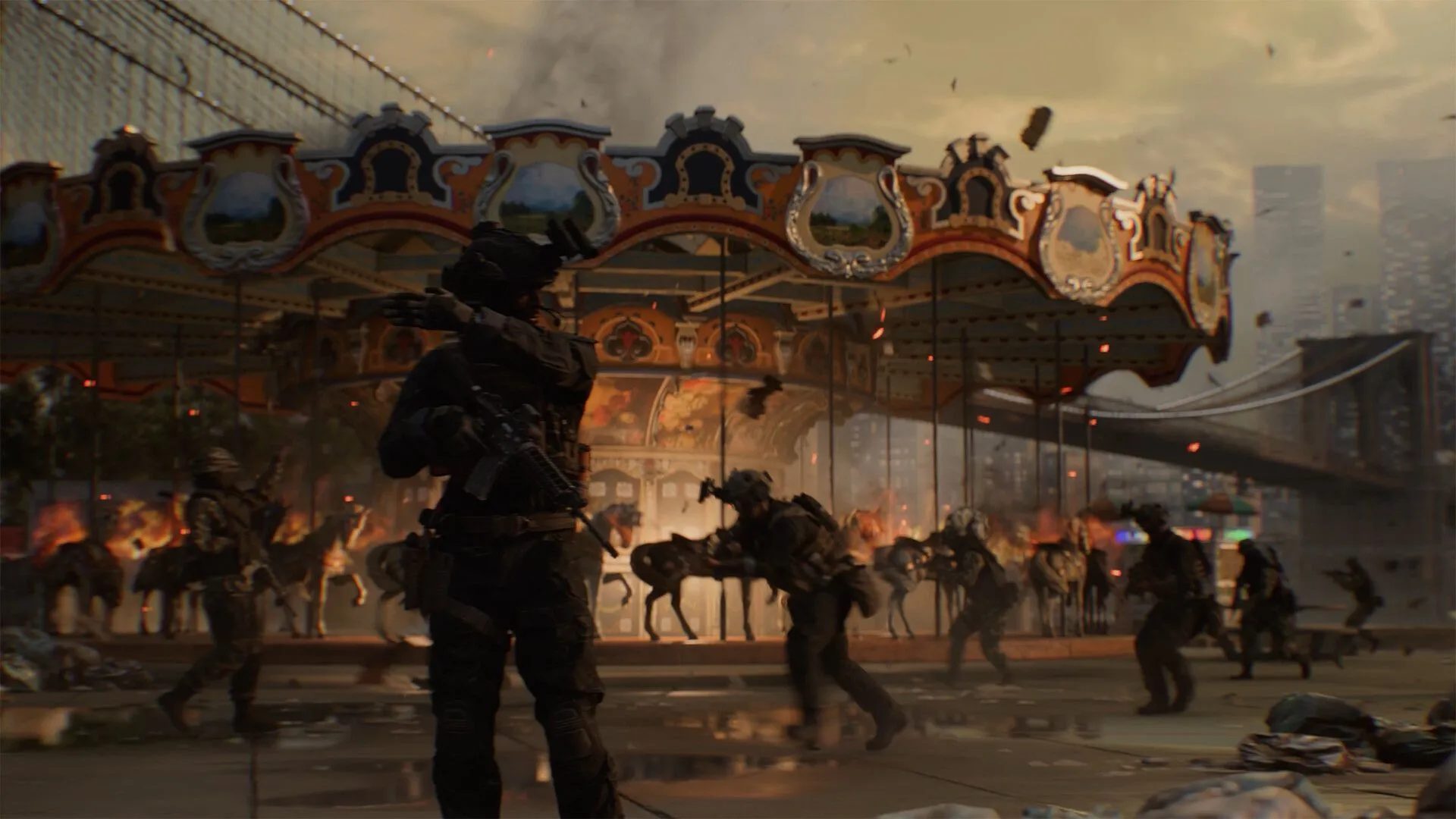Hình ảnh truyền thông Battlefield 6 thể hiện quy mô trận chiến lớn với nhiều người chơi