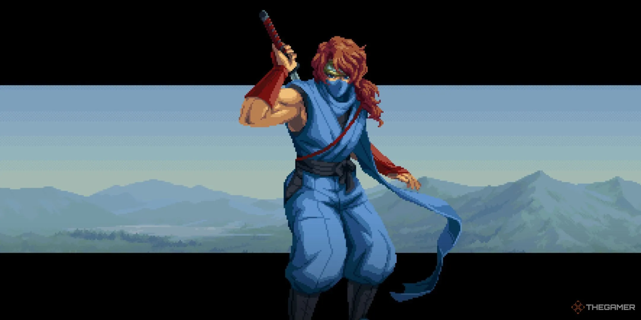Kenji trong đoạn cắt cảnh thể hiện cốt truyện sâu sắc của Ninja Gaiden Ragebound