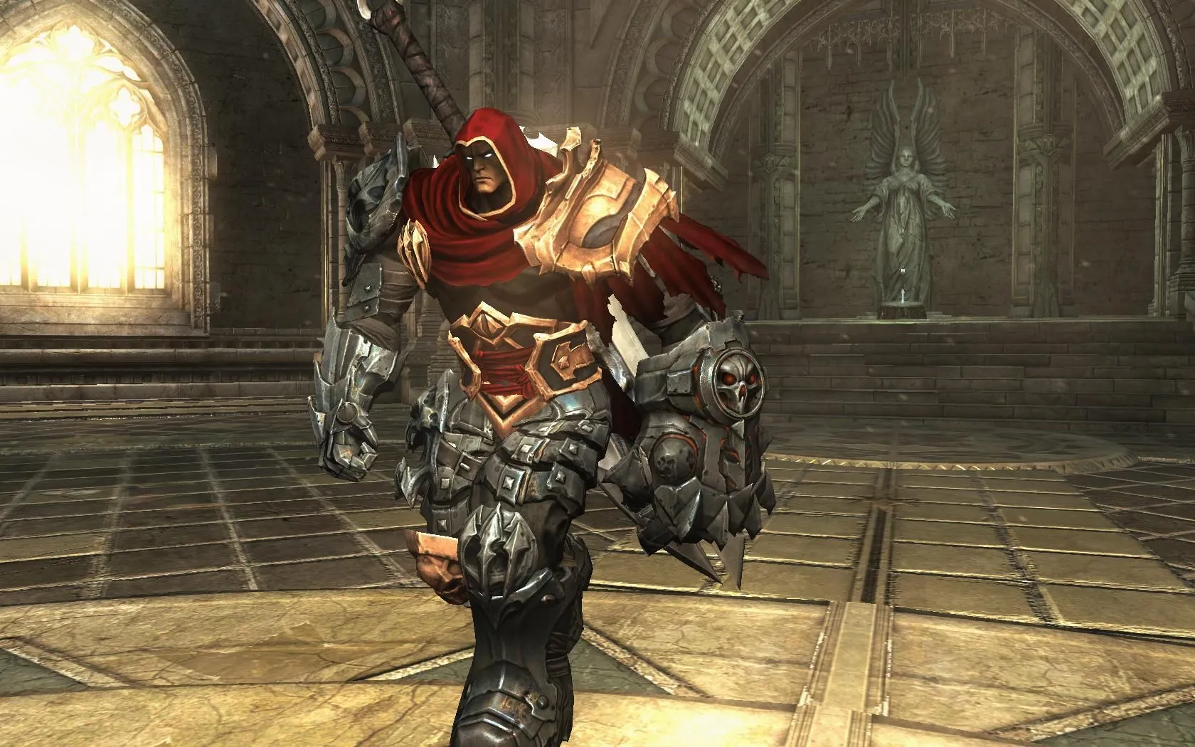 Kỵ Sĩ Strife và War hợp tác trong Darksiders Genesis, minh họa lối chơi góc nhìn từ trên xuống