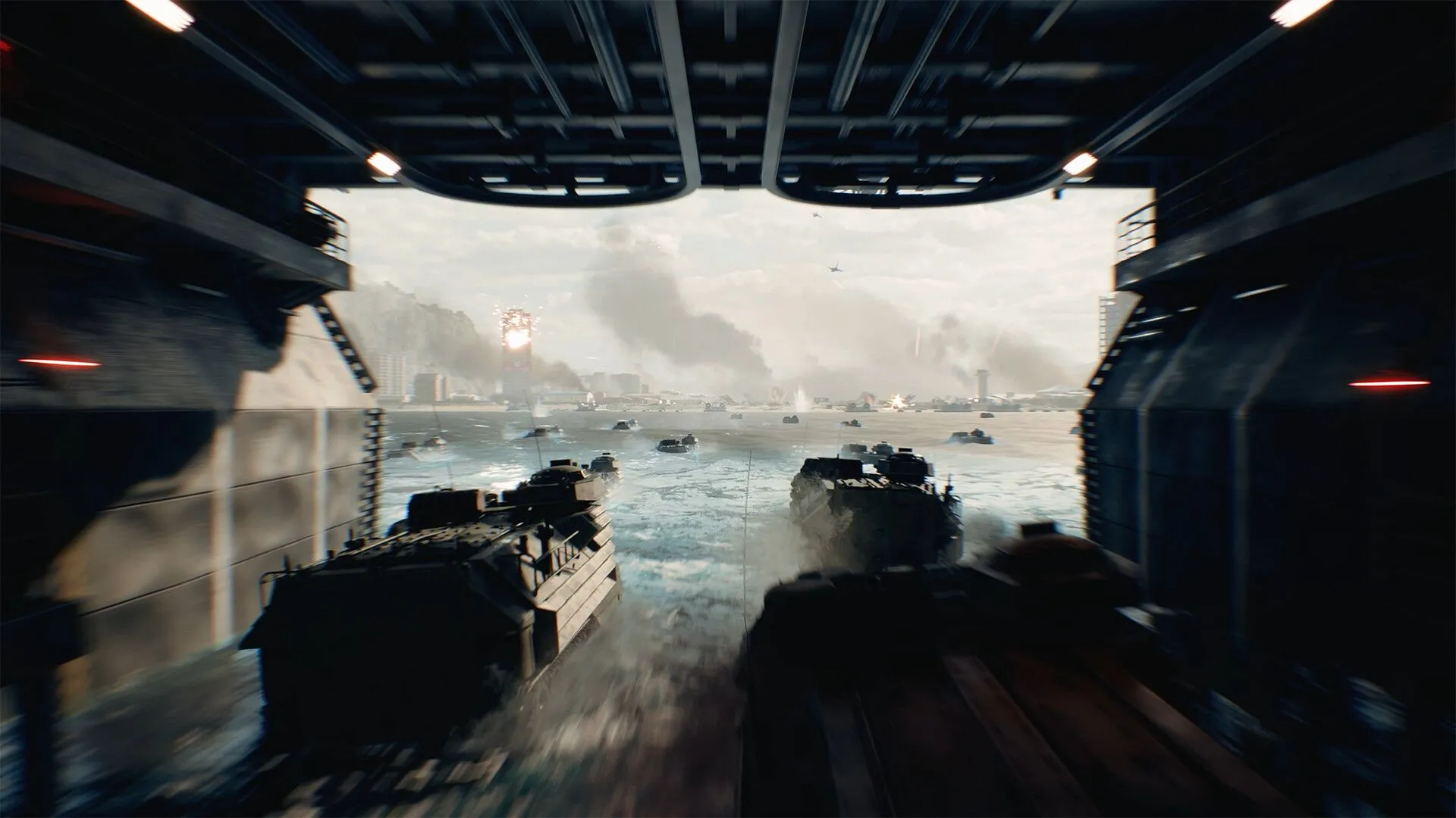 Minh họa các loại phương tiện quân sự đa dạng từ xe tăng đến máy bay trong Battlefield 6
