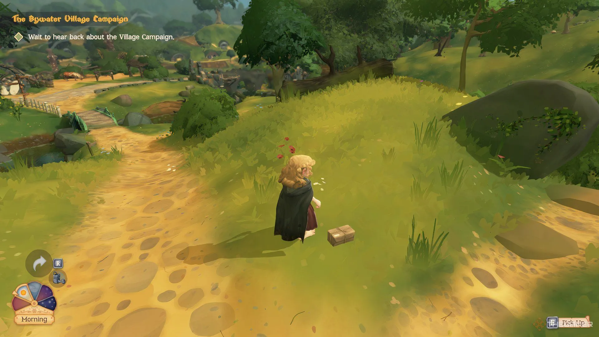 Một gói hàng thất lạc nằm trên đường đi, cơ hội cho người chơi Tales of the Shire thực hiện nhiệm vụ giúp đỡ.