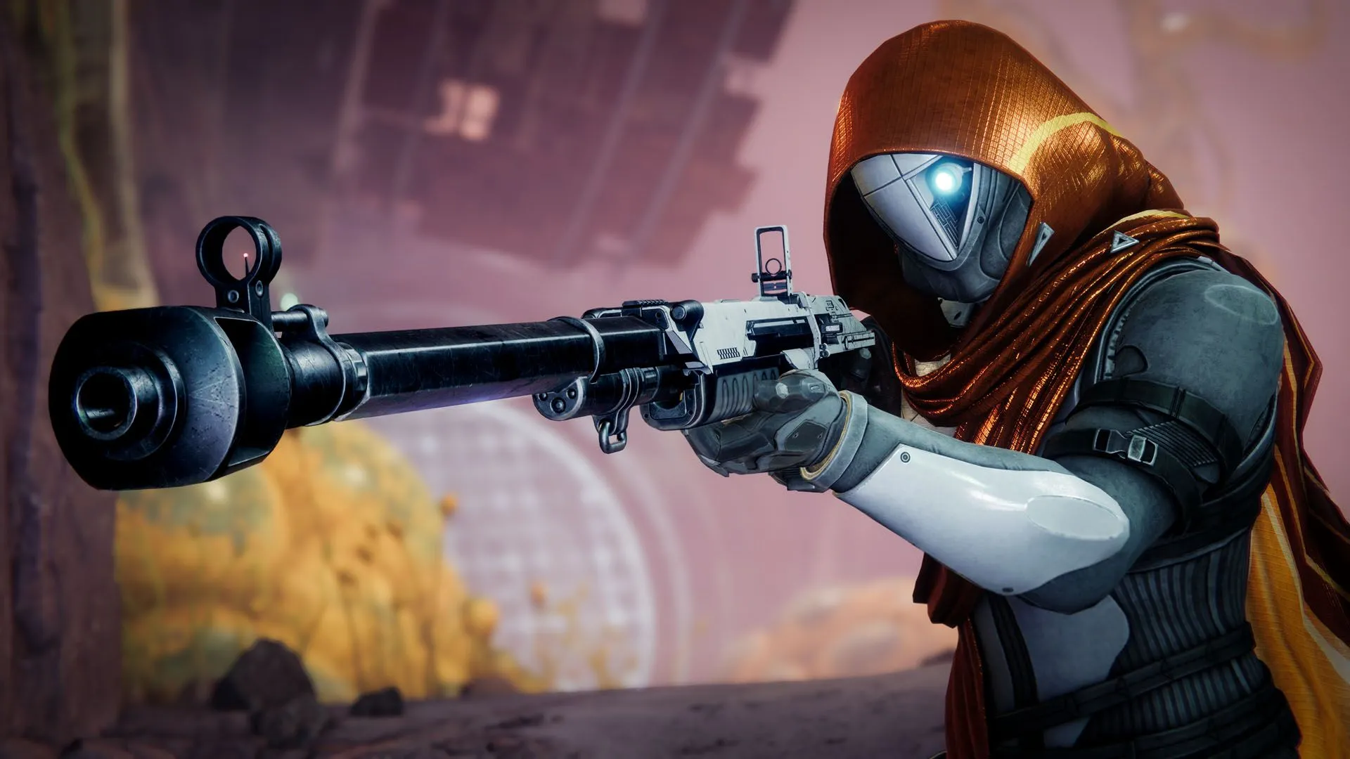 Nhân vật Hunter trang bị New Land Beyond, minh họa tầm quan trọng của chỉ số Weapons trong Destiny 2: Edge of Fate