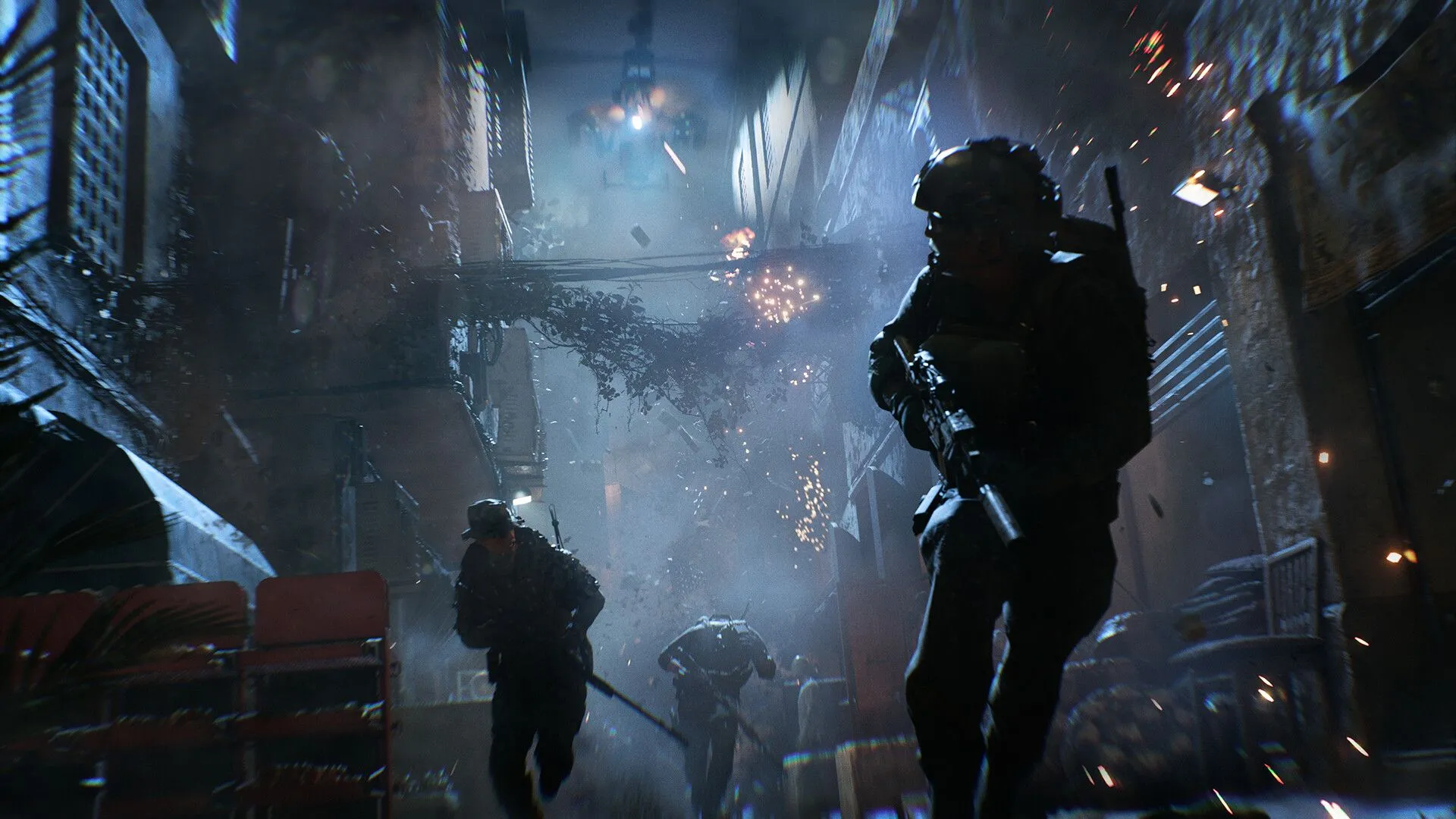 Nhóm lính Battlefield 6 chạy trốn khỏi trực thăng tấn công dữ dội trên chiến trường