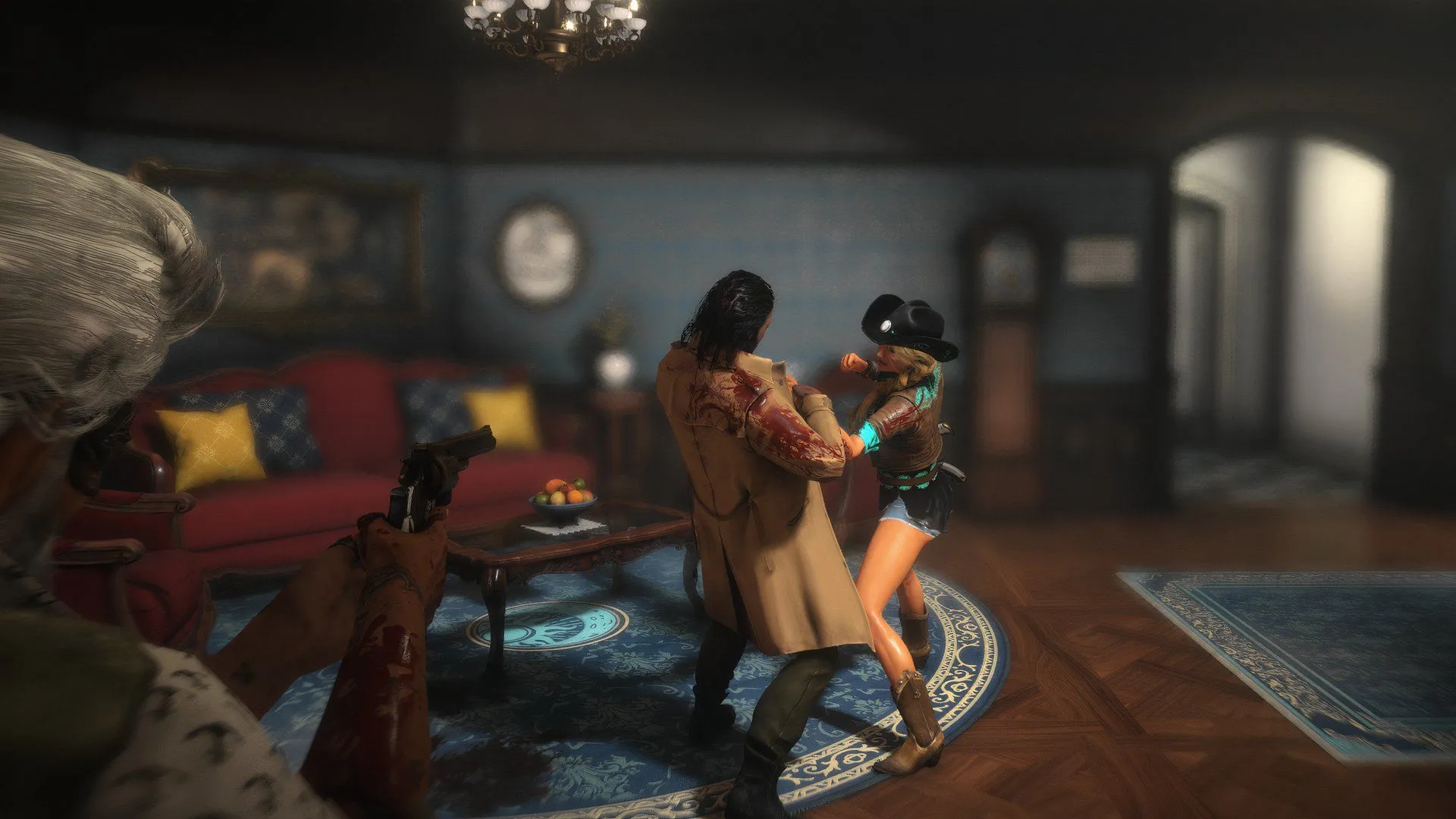 Phong cách gothic u ám của khách sạn trong Killer Inn với xác chết và đồ đạc ngổn ngang