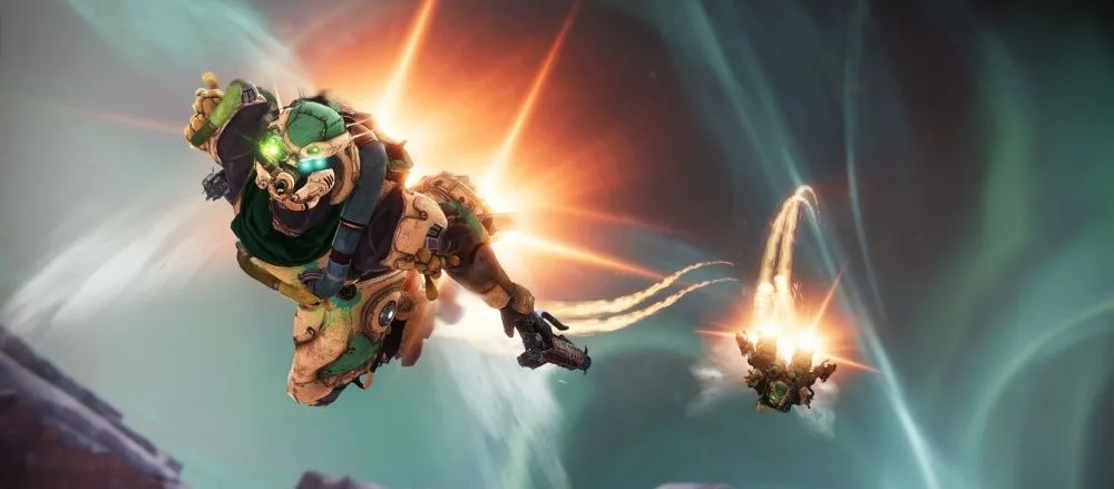 Quái vật Fallen bay lượn trên hành tinh Kepler trong Destiny 2 thể hiện môi trường chiến đấu.