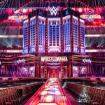 Sân khấu WrestleMania, nơi các huyền thoại WWE 2K Showcase Mode được tái hiện