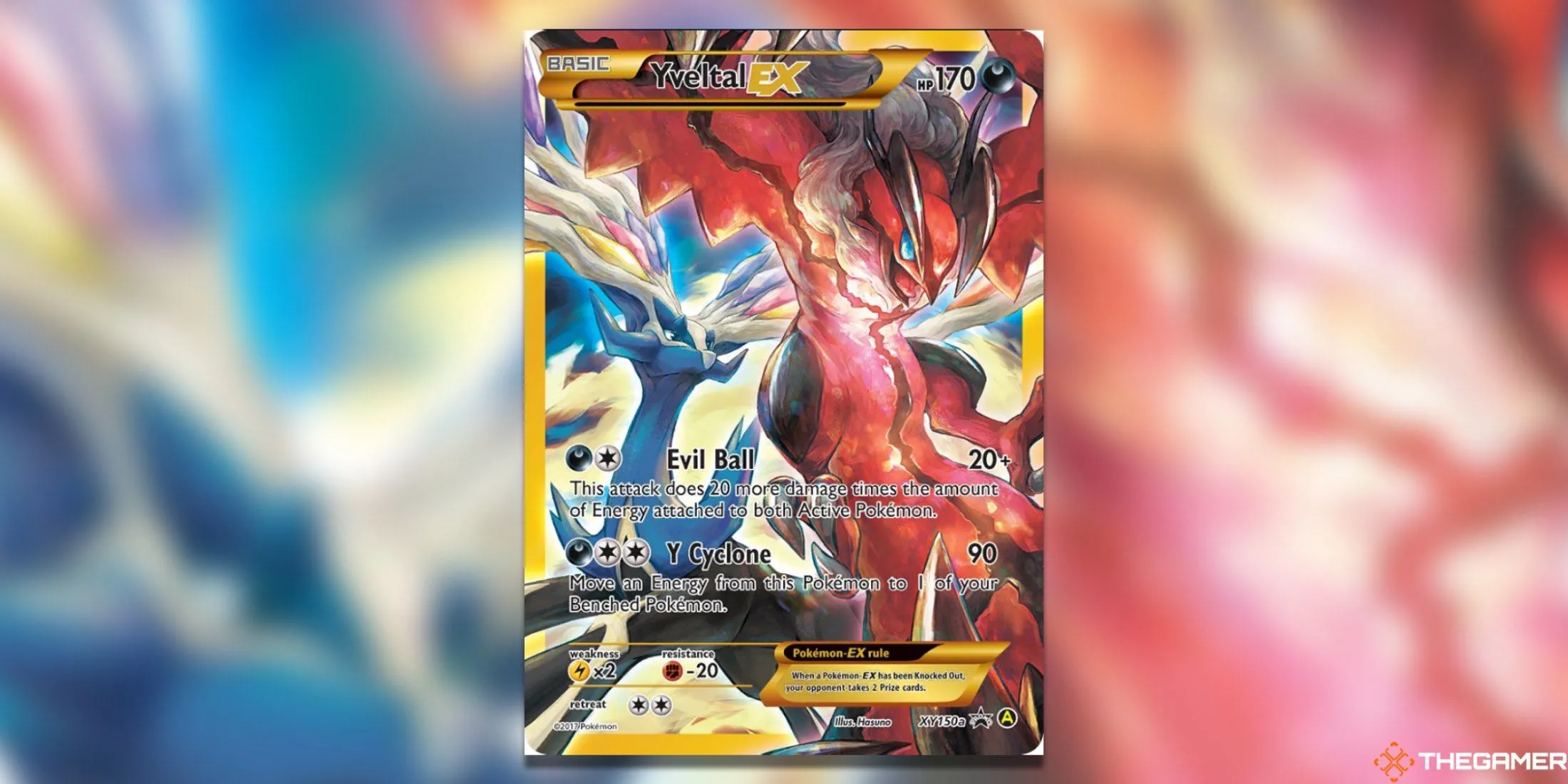 Thẻ bài Yveltal EX Alternate Art Promo trong Pokemon TCG, minh họa sức mạnh đáng sợ và giá trị sưu tầm của Pokémon huyền thoại Yveltal.