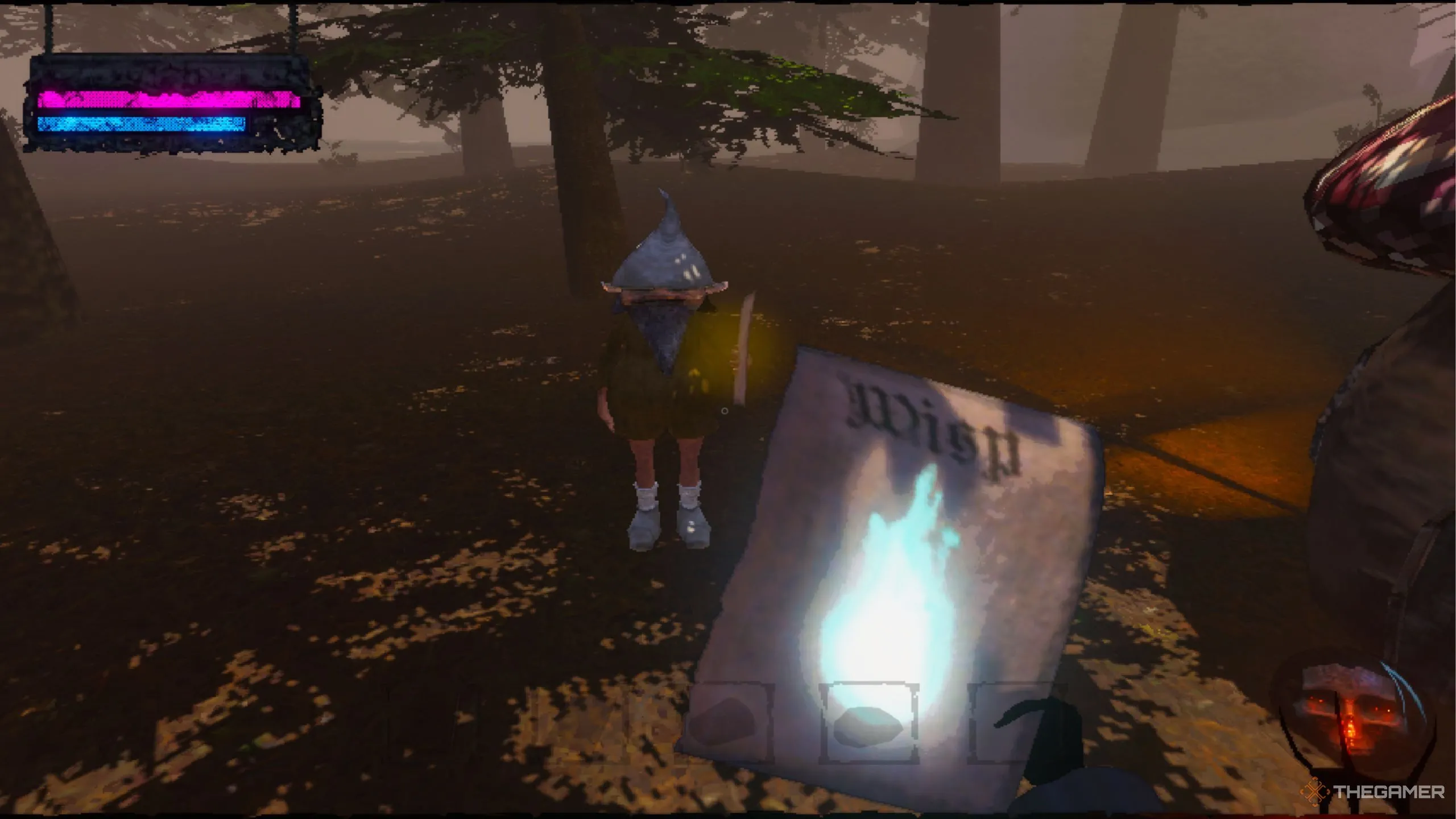 thương nhân gnome trao đổi trang giấy phép thuật trong Mage Arena