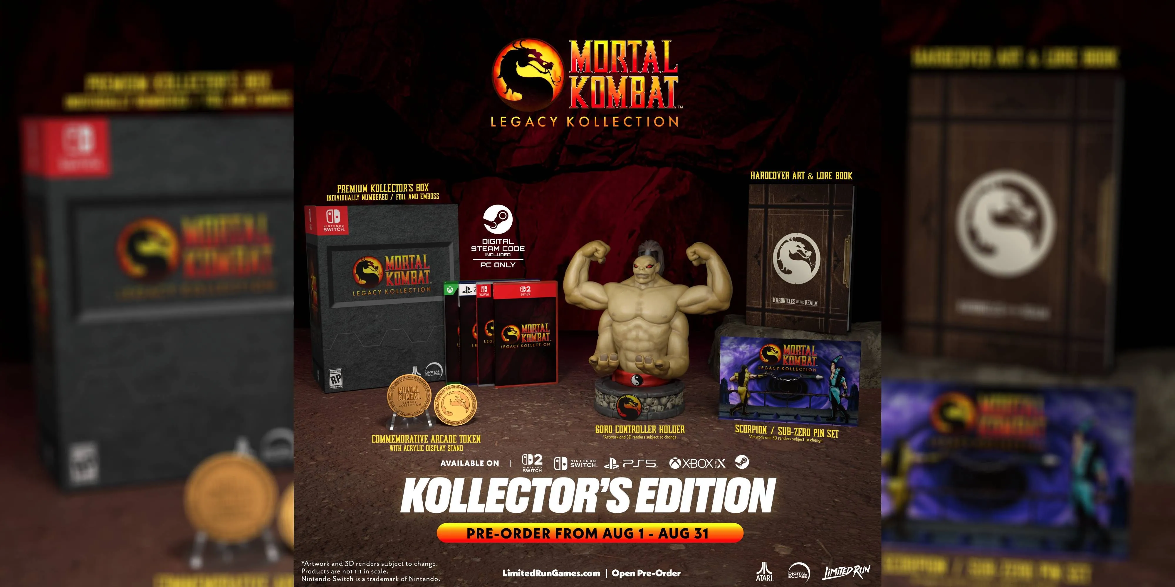 Tượng Goro phiên bản Kollector's Edition của Mortal Kombat Legacy Kollection có khả năng giữ tay cầm